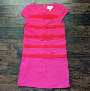 NWT Julie Brown Pink Dress with Red Bows
